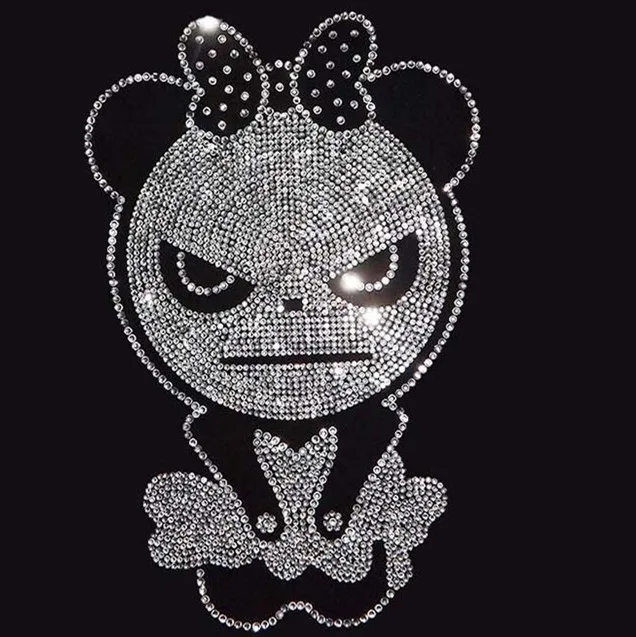 2pc/lot Bow Panda design hot fix iron on rhinestone motifs hot fix rhinestone transfer motifs design stone patches for shirt
2pc/lot Bow Panda design hot fix iron on rhinestone motifs hot fix rhinestone transfer motifs design stone patches for shirt