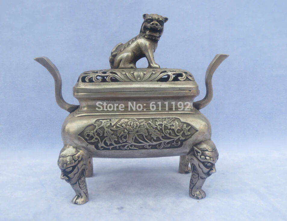 Antique metal crafts Incense holder,Tibet silver handmade Rectangular fu foo dog censer faseshipping 
Antique metal crafts Incense holder,Tibet silver handmade Rectangular fu foo dog censer faseshipping
