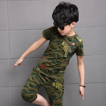 2017 New Summer Military Wear Short Sleeved Cotton Boy Suit Camouflage Clothing Suit Boy Uniform Costume
2017 New Summer Military Wear Short Sleeved Cotton Boy Suit Camouflage Clothing Suit Boy Uniform Costume