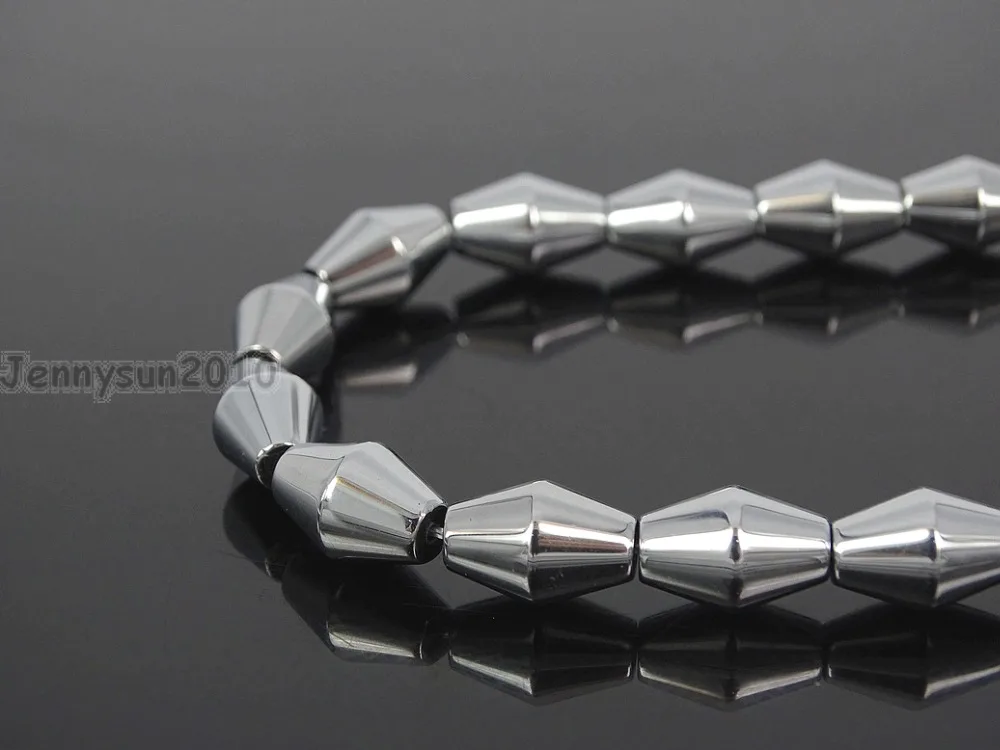 Natural Hematite Healing Gems Stones Bicone 8x12mm Beads Non Magnetic Metallic Silver Jewelry Making 16" 5 Strands/Pack
Natural Hematite Healing Gems Stones Bicone 8x12mm Beads Non Magnetic Metallic Silver Jewelry Making 16" 5 Strands/Pack