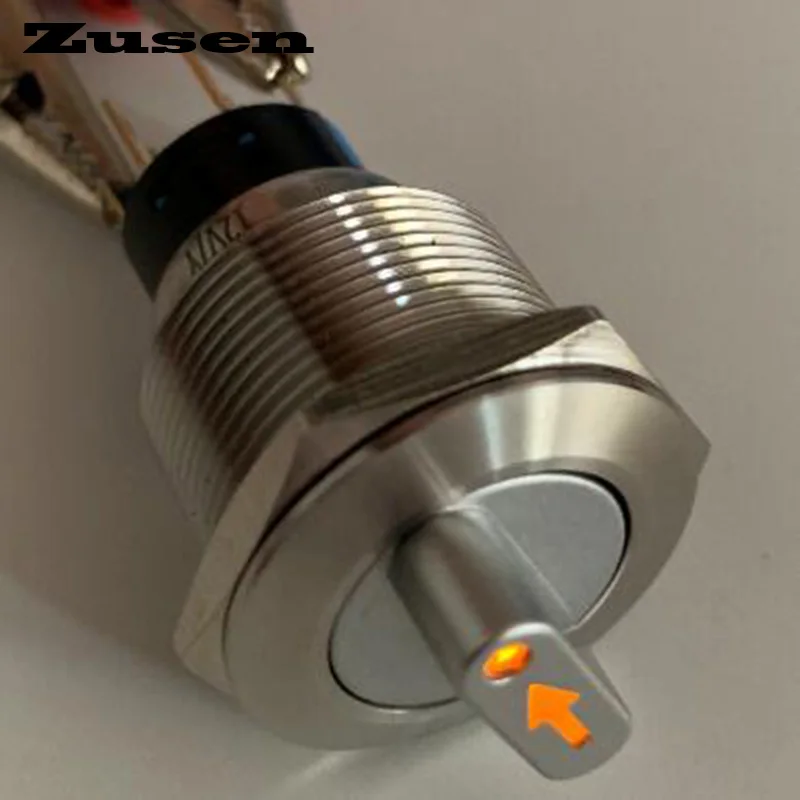 Zusen 22mm metal selector switch 3 position lock with arrow symbol led light 2NO2NC
Zusen 22mm metal selector switch 3 position lock with arrow symbol led light 2NO2NC