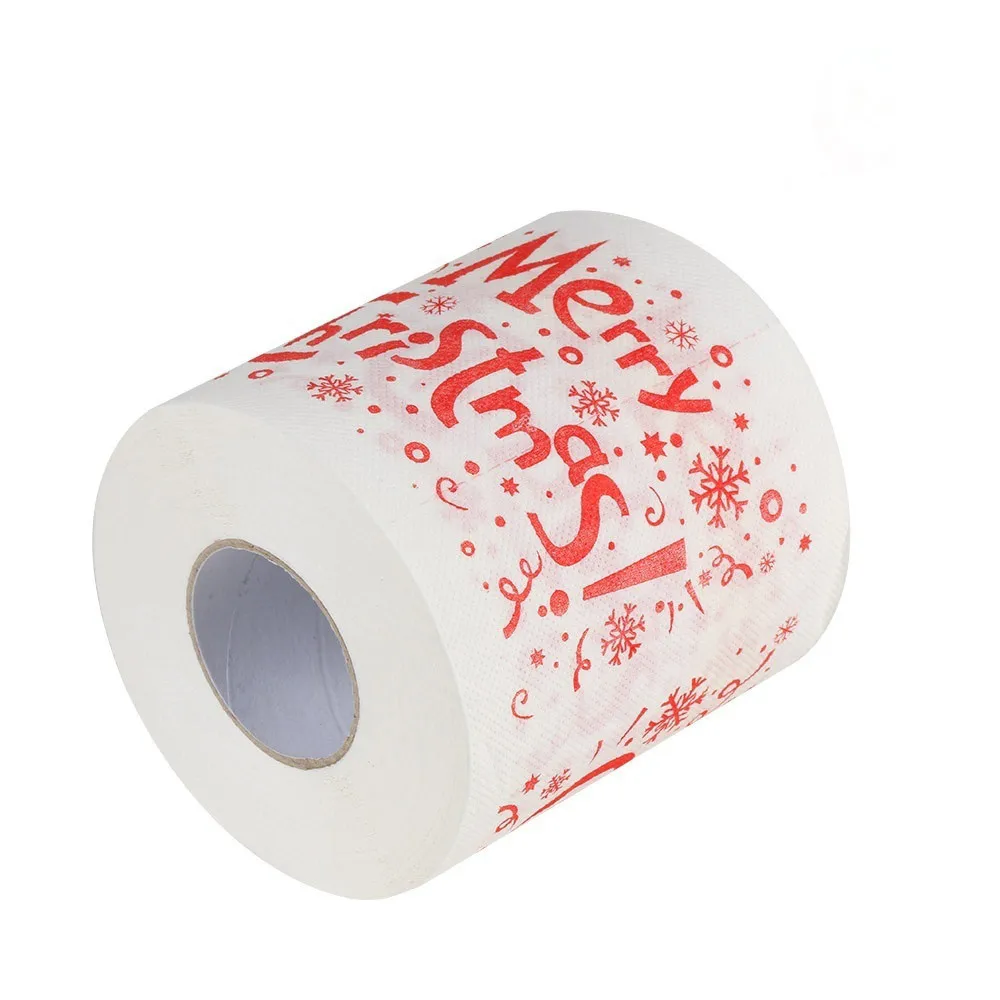 Фото Hot Sale 3ply Happy Christmas Day Toilet Tissue Bath Roll Paper Supplies Xmas Decor 45#  Красота и | Toilet Tissue (32951743999)