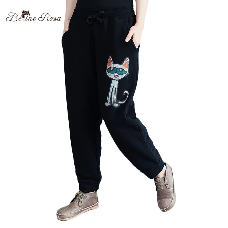 BelineRosa 2017 Women's Black Pants Character Print Kawaii Cat Thicken Flocking Casual Pant for Women HS000459
BelineRosa 2017 Women's Black Pants Character Print Kawaii Cat Thicken Flocking Casual Pant for Women HS000459