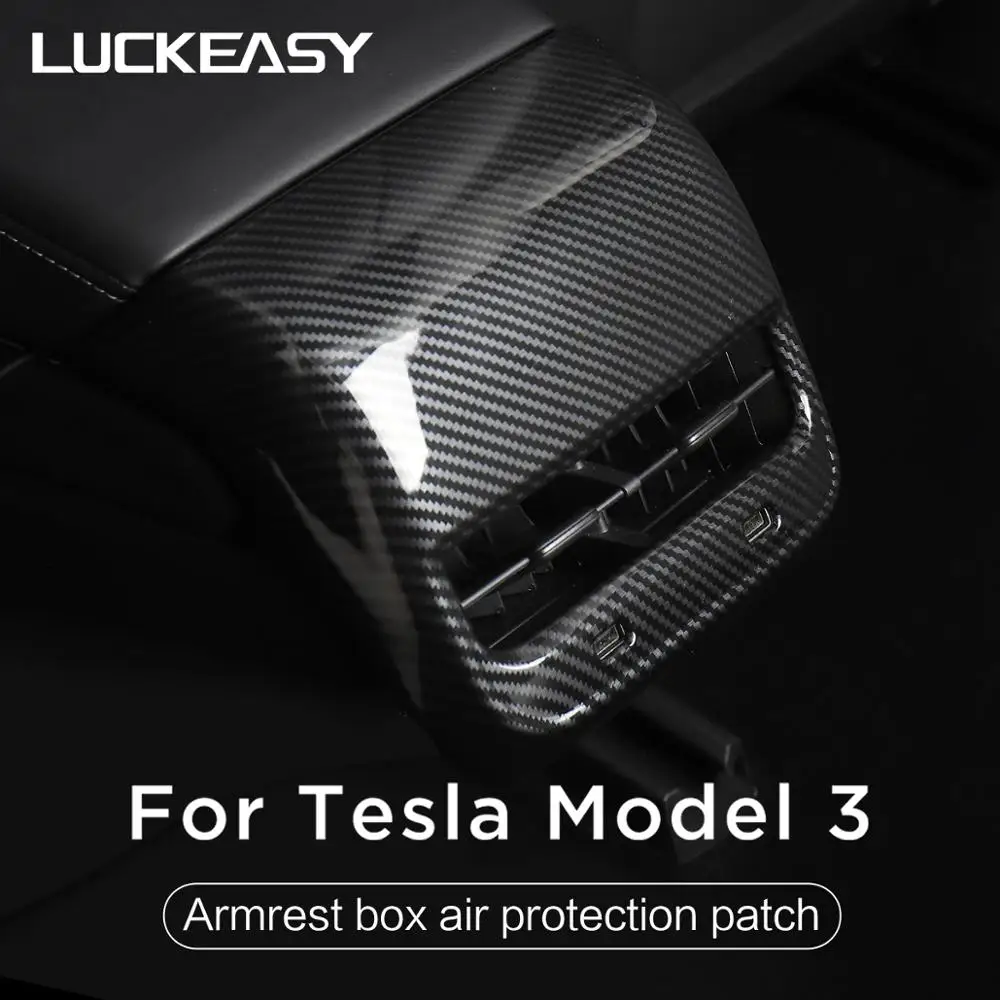 LUCKEASY For Tesla model 3 2017-2019 Rear armrest box ABS Carbon fiber decorative shape Interior decoration Auto Accessories
LUCKEASY For Tesla model 3 2017-2019 Rear armrest box ABS Carbon fiber decorative shape Interior decoration Auto Accessories