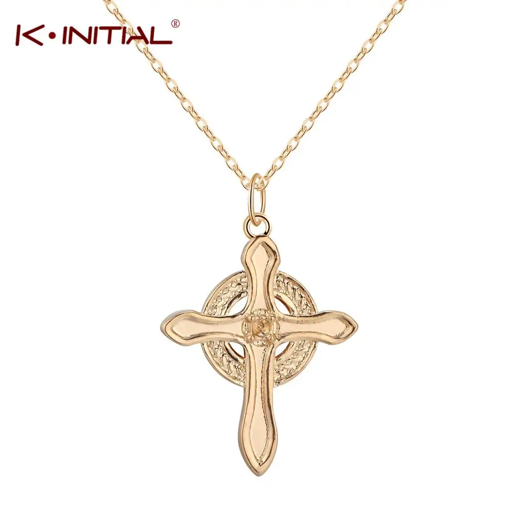 Kinitial New Cubic Zirconia Stone Cross Pendant Necklace Christian Religious Gold Silver Color Round Cross Necklaces Jewelry
Kinitial New Cubic Zirconia Stone Cross Pendant Necklace Christian Religious Gold Silver Color Round Cross Necklaces Jewelry