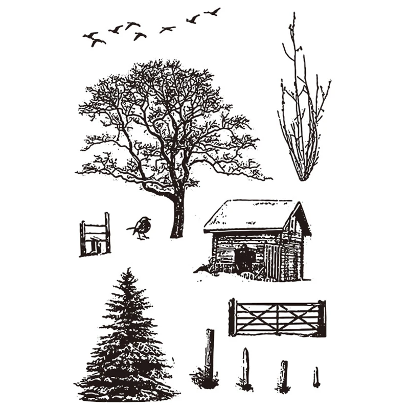 Trees and house background Transparent Clear Silicone Stamp/Seal for DIY scrapbooking/photo album Decorative clear stamp sheets
Trees and house background Transparent Clear Silicone Stamp/Seal for DIY scrapbooking/photo album Decorative clear stamp sheets