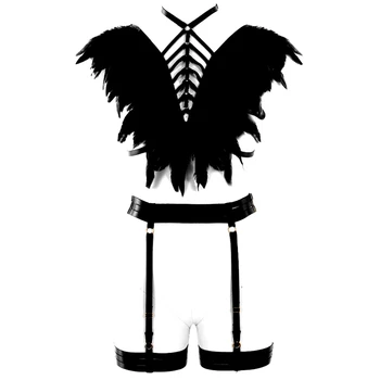 1 Set Feather Vest Cape Shoulder wings Epaulette Harness Cage Top with Harness Pantie Bottom Garter Women Costume Burning Man
1 Set Feather Vest Cape Shoulder wings Epaulette Harness Cage Top with Harness Pantie Bottom Garter Women Costume Burning Man