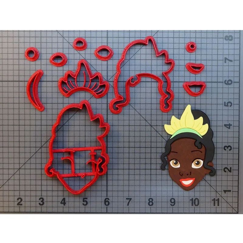 Anime Character Princess Tiana Cookie Cutter Set Fondant Cupcake Top Mould Custom Made 3D Printed Cake Decorating Tools cortador
Anime Character Princess Tiana Cookie Cutter Set Fondant Cupcake Top Mould Custom Made 3D Printed Cake Decorating Tools cortador