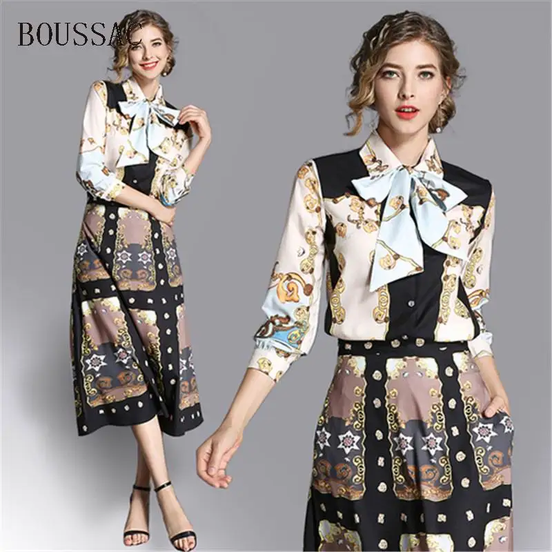 New Women suit Office Party Sexy Vintage Vestidos Dresses Floral print shirt tops Bow Tie Collar Blouses 2 piece set
New Women suit Office Party Sexy Vintage Vestidos Dresses Floral print shirt tops Bow Tie Collar Blouses 2 piece set