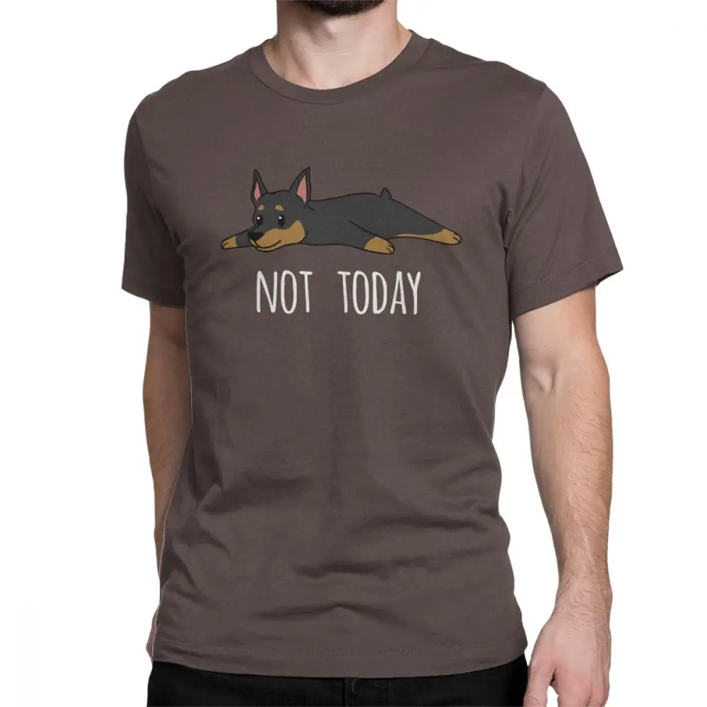 Funny Not Today Miniature Pinscher Dog T-Shirt Men Short Sleeves Popular Tees Crewneck Cotton Tops Printing T Shirt
Funny Not Today Miniature Pinscher Dog T-Shirt Men Short Sleeves Popular Tees Crewneck Cotton Tops Printing T Shirt