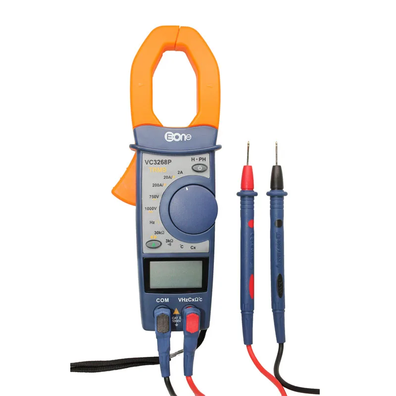 True RMS Digital Clamp Meter VC3268P DC/AC Voltage Current Resistance Capacitance Temperature 3 3/4 Data Hold CPU Contral
True RMS Digital Clamp Meter VC3268P DC/AC Voltage Current Resistance Capacitance Temperature 3 3/4 Data Hold CPU Contral
