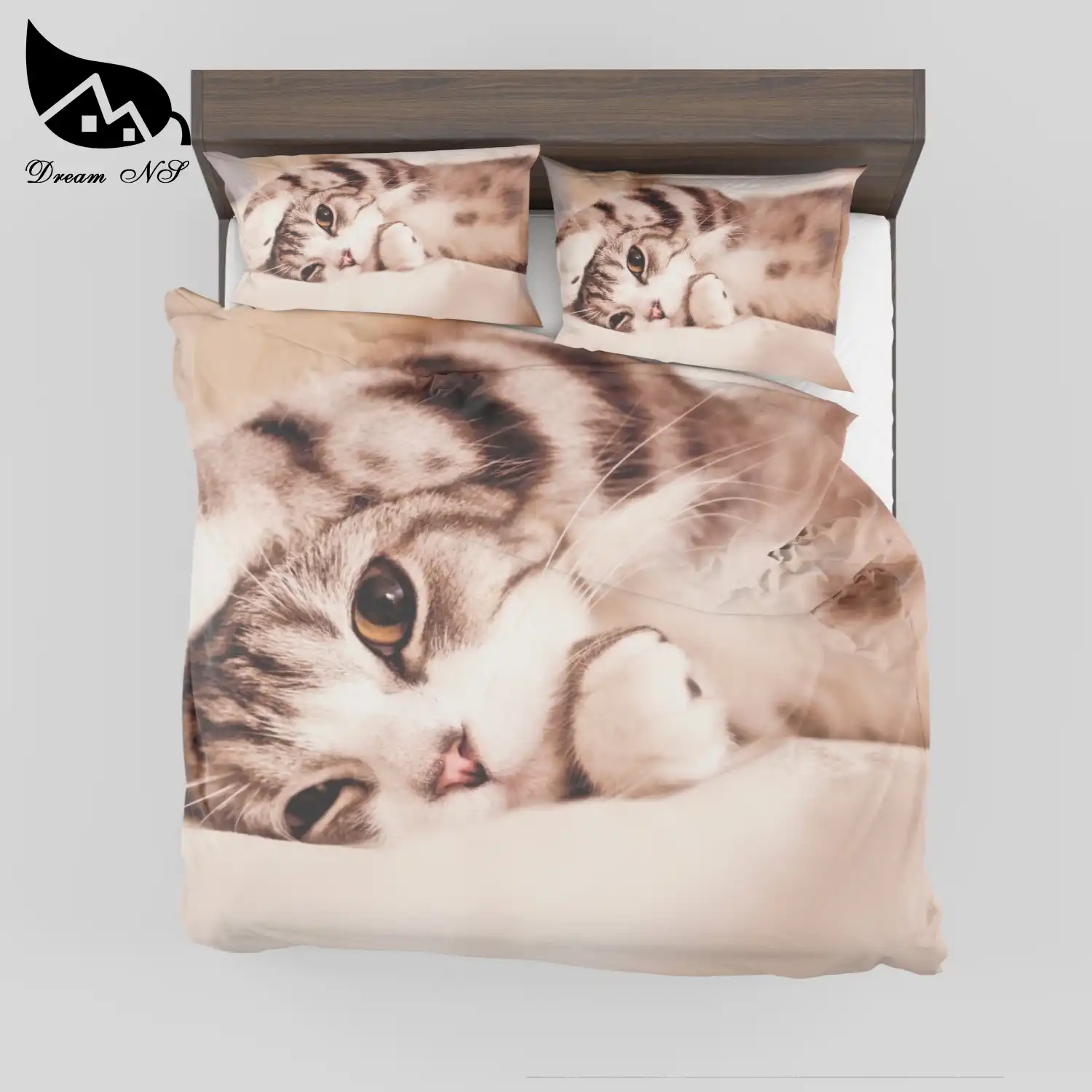 Dream Ns Polyester Cotton Super Soft Bedding Set Cute Cat High