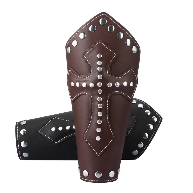 New Steampunk Cross LARP Rivets Bandage Gauntlet Hospitaller Templar Knights Bracelet Wristband Medieval Leather Arm Armor Cuff
New Steampunk Cross LARP Rivets Bandage Gauntlet Hospitaller Templar Knights Bracelet Wristband Medieval Leather Arm Armor Cuff
