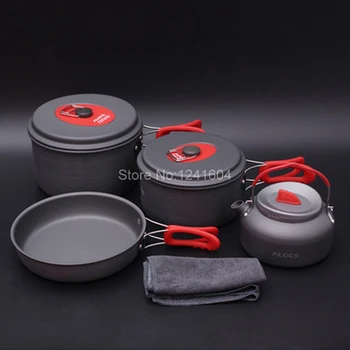 Alocs 7pcs Outdoor Camping Hiking Picnic Cookware set with Frying Pan Pot Kettle Sets Fold Ollas Camping Hiking Cookware CW-C06S
Alocs 7pcs Outdoor Camping Hiking Picnic Cookware set with Frying Pan Pot Kettle Sets Fold Ollas Camping Hiking Cookware CW-C06S