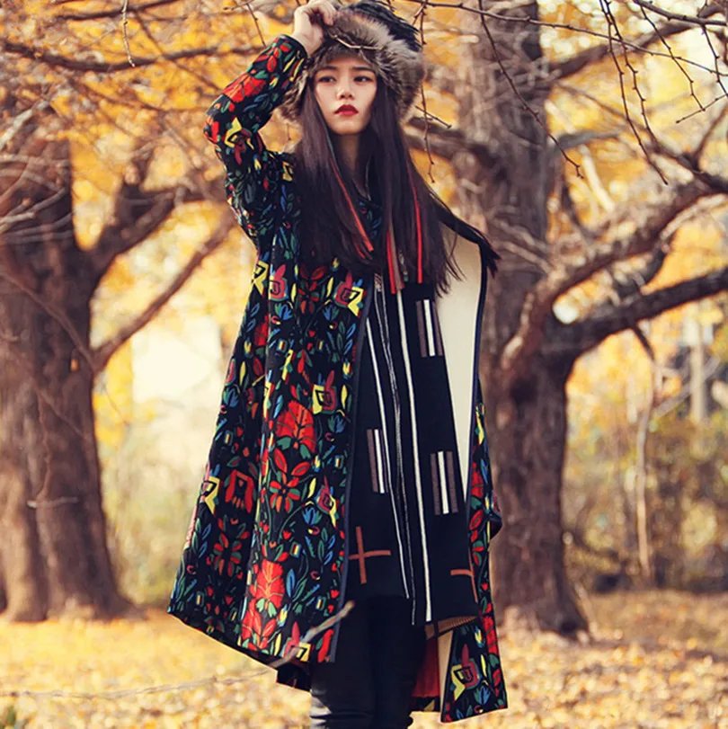OriginalDesign Winter Women Casual Loose Print Personality Punk Motorcycle PU Lether Patchwork Long Cotton Linner Woolen Jacket
OriginalDesign Winter Women Casual Loose Print Personality Punk Motorcycle PU Lether Patchwork Long Cotton Linner Woolen Jacket