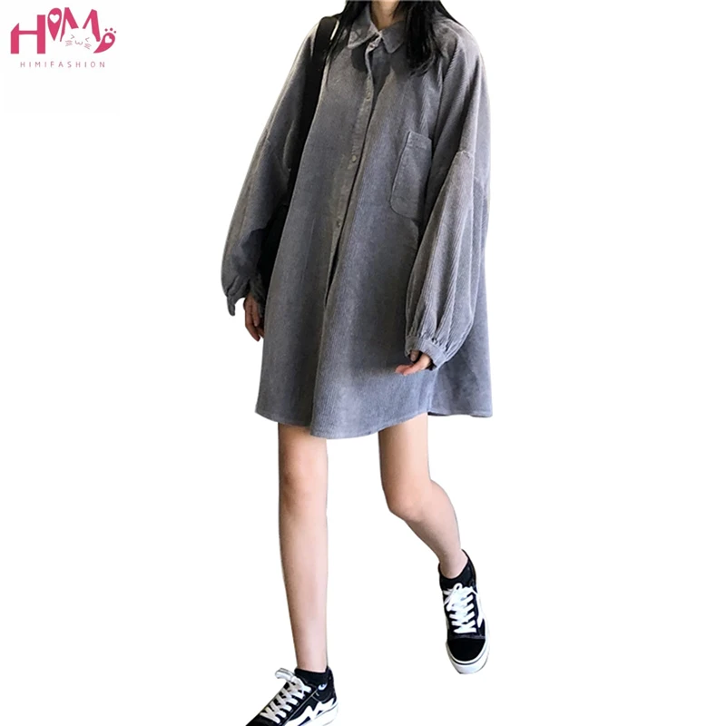 Vintage Harajuku Corduroy Long Shirts Korean Fashion Autumn Spring Women Top Blouses Long Sleeve Boyfriend Loose Oversize Shirts
Vintage Harajuku Corduroy Long Shirts Korean Fashion Autumn Spring Women Top Blouses Long Sleeve Boyfriend Loose Oversize Shirts