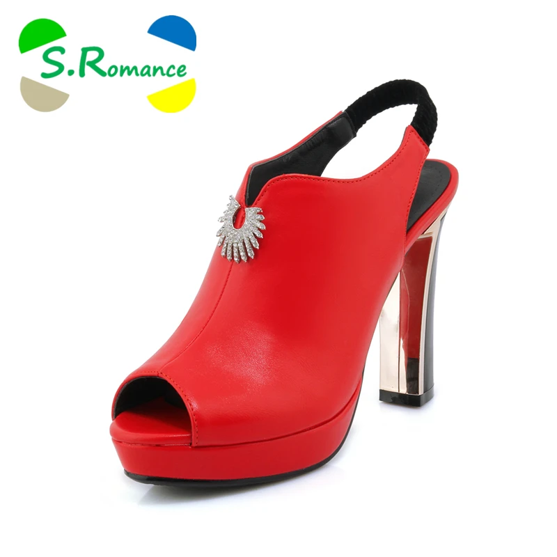 S.Romance Women Sandals Plus Size 32-42 Fashion Summer High Heel Lady Pumps Platform Peep Toe Woman Shoes Black White Red SS982
S.Romance Women Sandals Plus Size 32-42 Fashion Summer High Heel Lady Pumps Platform Peep Toe Woman Shoes Black White Red SS982
