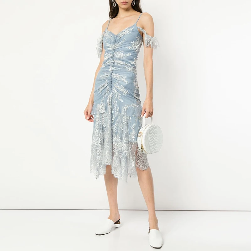 Runway Dress 2019 New Arrival Women Summer Luxury Designer High Quality Elegant Sexy Slim Bodycon Ruffle Lace Party Vestidos
Runway Dress 2019 New Arrival Women Summer Luxury Designer High Quality Elegant Sexy Slim Bodycon Ruffle Lace Party Vestidos