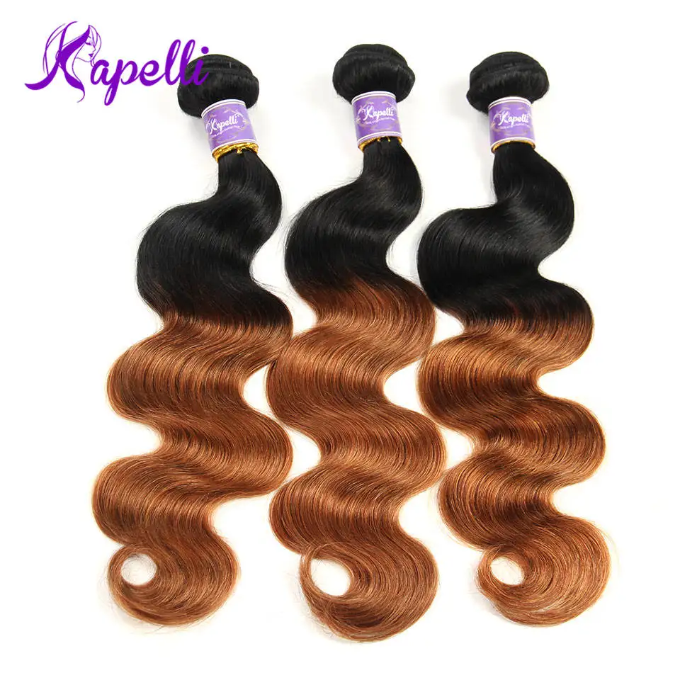 Kapelli Hair Two Tone Ombre Hair Pre-Colored Peruvian Body Wave 3 Bundles 1B/30 Ombre Human Hair Bundles Non-Remy Free Shipping
Kapelli Hair Two Tone Ombre Hair Pre-Colored Peruvian Body Wave 3 Bundles 1B/30 Ombre Human Hair Bundles Non-Remy Free Shipping