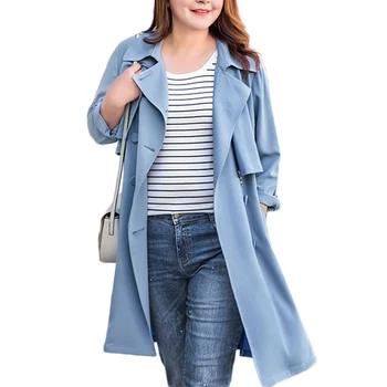 Spring Plus size Women Trench Coat Double-breasted Long-Sleeved Windbreaker Coats Women Korean Loose Cardigan Outerwear 6XL 130
Spring Plus size Women Trench Coat Double-breasted Long-Sleeved Windbreaker Coats Women Korean Loose Cardigan Outerwear 6XL 130