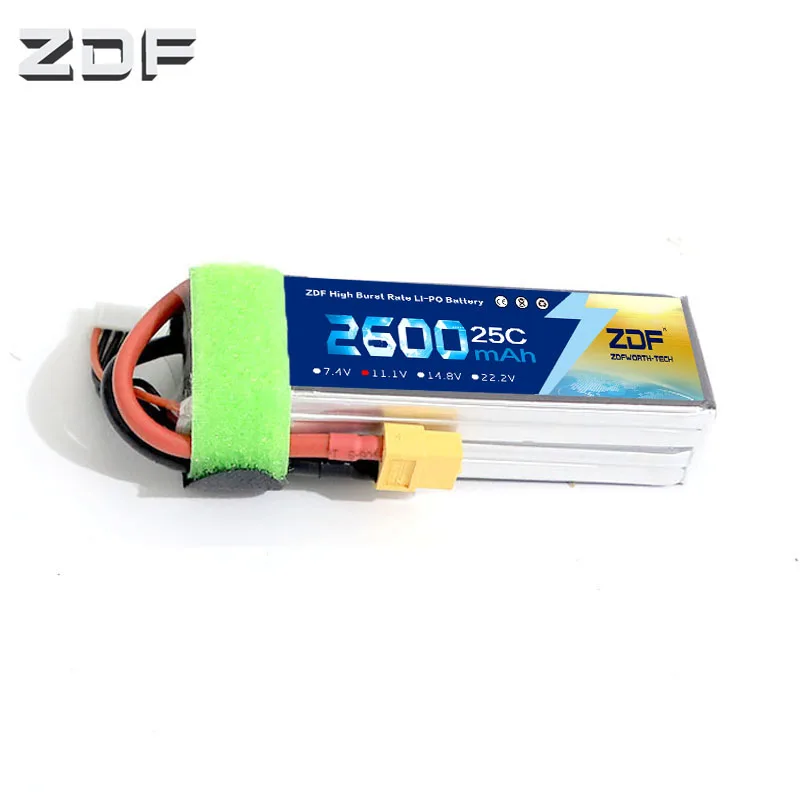 ZDF 3S Lipo Battery 11.1v 2600mAh 25C 50C for RC Helicopter Car Boat Quadcopter Airplane AKKU Bateria
ZDF 3S Lipo Battery 11.1v 2600mAh 25C 50C for RC Helicopter Car Boat Quadcopter Airplane AKKU Bateria