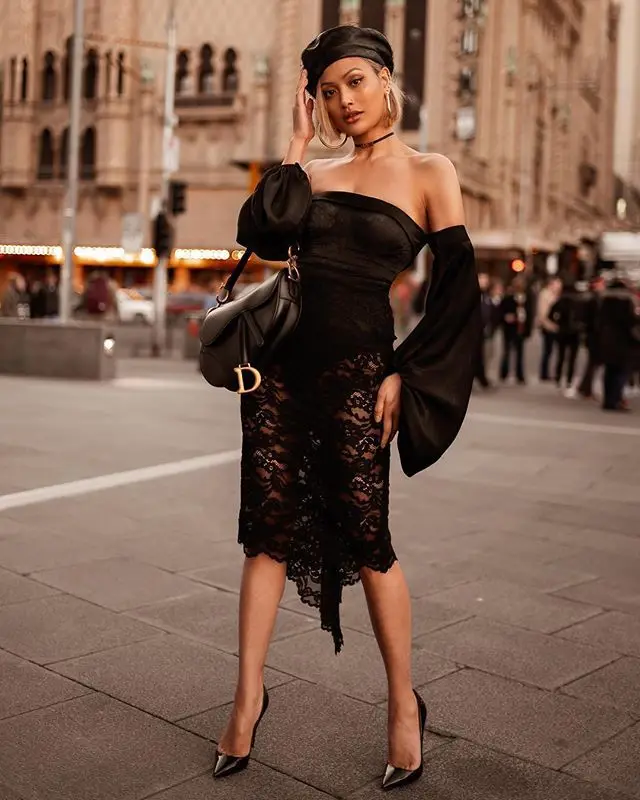 Top Quality Black Long Sleeve Off The Shoulder Lace Hollow Out Rayon Bandage Dress Cocktail Party Dress
Top Quality Black Long Sleeve Off The Shoulder Lace Hollow Out Rayon Bandage Dress Cocktail Party Dress