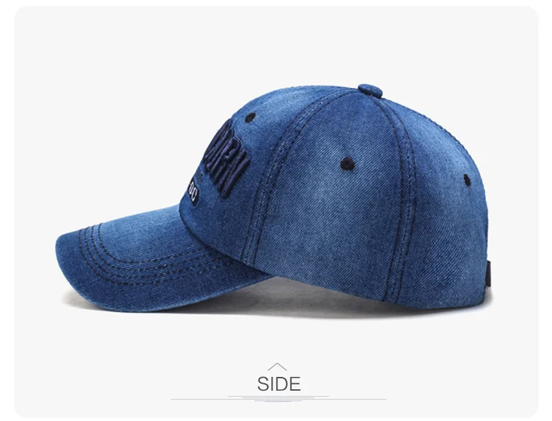 Cowboy Women Snapback Caps Letter Embroidery Couple Caps Summer Autumn Denim Unisex Baseball Cap Hip Hop Men Bone Casquette Hats (12)