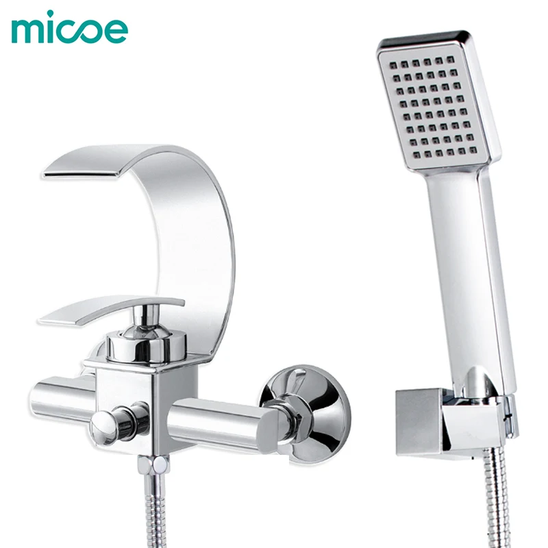 Micoe New Bathtub Faucets Handle Bathroom Shower Set Bathroom Faucet waterfall spout cold and Hot Mixer Taps H-A305
Micoe New Bathtub Faucets Handle Bathroom Shower Set Bathroom Faucet waterfall spout cold and Hot Mixer Taps H-A305