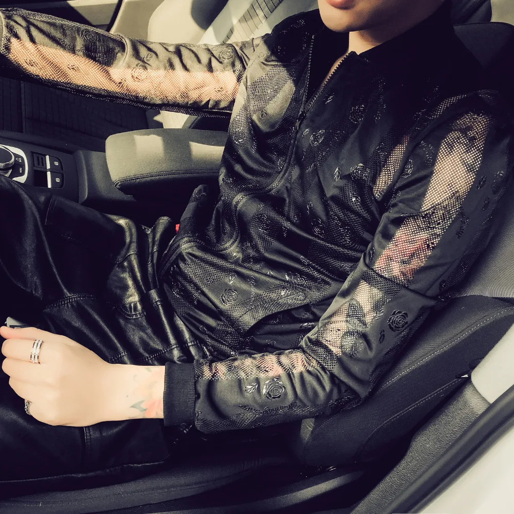 Hot Sale Men Spring Thin Jacket Hollow Long Sleeve Rose Casual Sun Protection Clothing Plus Size Mens Bomber Jackets and Coats
Hot Sale Men Spring Thin Jacket Hollow Long Sleeve Rose Casual Sun Protection Clothing Plus Size Mens Bomber Jackets and Coats