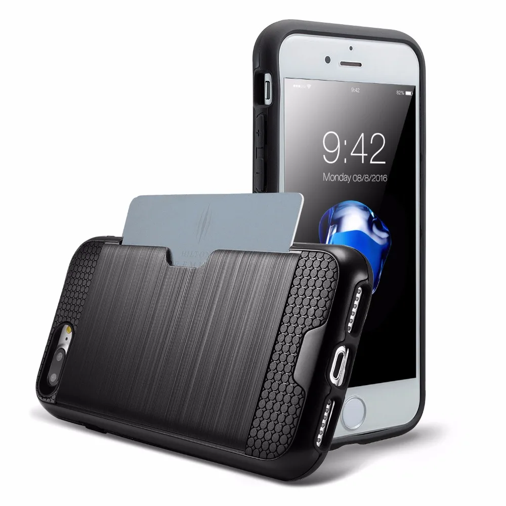 Shock Proof Plastic TPU Hybrid Armor Case For Apple iPhone 7 6 6S 5 5S Plus SE Card Holder Slot Silicone Phone Back Covers Capa
Shock Proof Plastic TPU Hybrid Armor Case For Apple iPhone 7 6 6S 5 5S Plus SE Card Holder Slot Silicone Phone Back Covers Capa