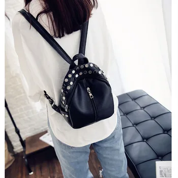 2018 new fashion and good quality Small Backpacks Rivet Zipper Pu Leather Student Backpack Fashion Bag Girls Women's Backpack
2018 new fashion and good quality Small Backpacks Rivet Zipper Pu Leather Student Backpack Fashion Bag Girls Women's Backpack