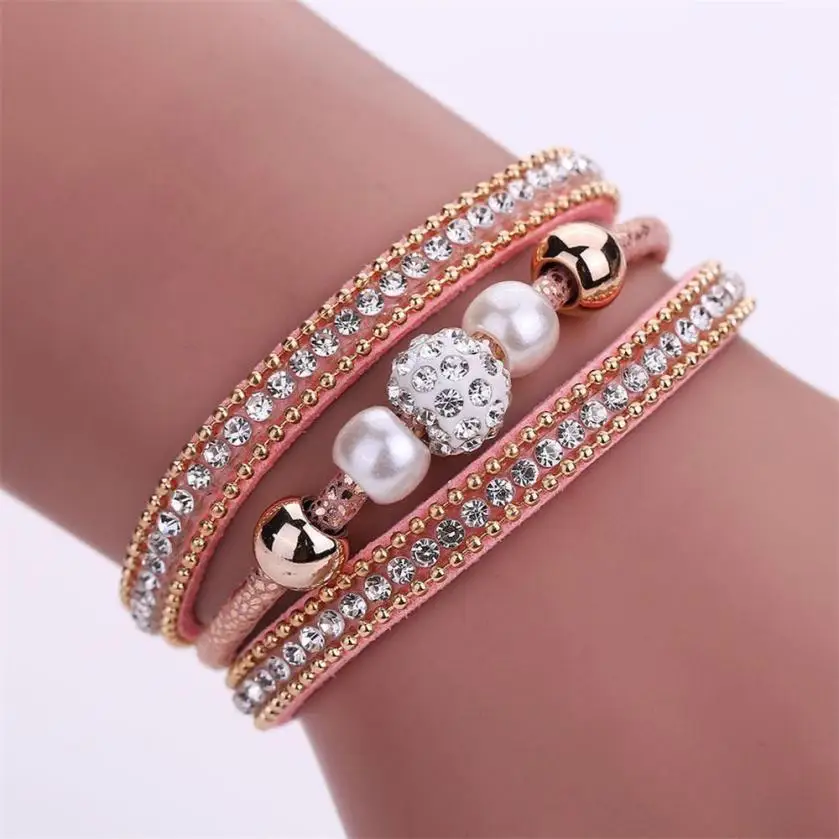 Style! 2018 Multilayer Bangle Bracelet Crystal Beaded Leather Magnetic Wristband Fashion For Women Friend Gift Wholesale H0510
Style! 2018 Multilayer Bangle Bracelet Crystal Beaded Leather Magnetic Wristband Fashion For Women Friend Gift Wholesale H0510