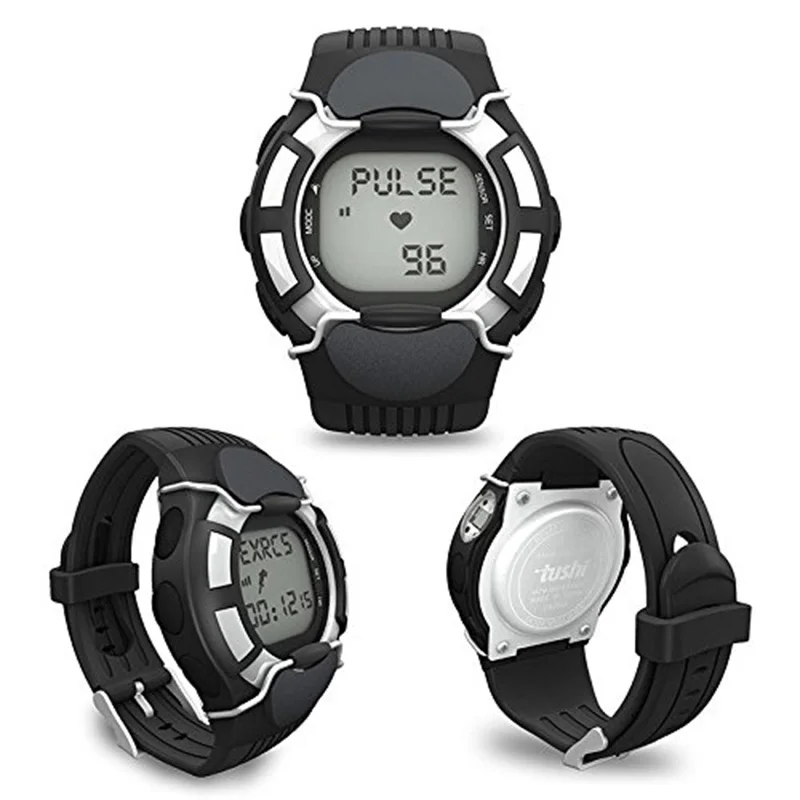 5 Finger Touch Heart Rate Monitor Watch + Calorie Counter & Burning Fat Data + Alarm & Stop Watch Infrared Penetrable Cardio Watch