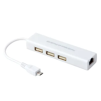 Micro USB to Network LAN Adapter Micro USB to Network LAN Ethernet RJ45 Adapter with 3 Port USB 2.0 HUB for Android Tablet
Micro USB to Network LAN Adapter Micro USB to Network LAN Ethernet RJ45 Adapter with 3 Port USB 2.0 HUB for Android Tablet