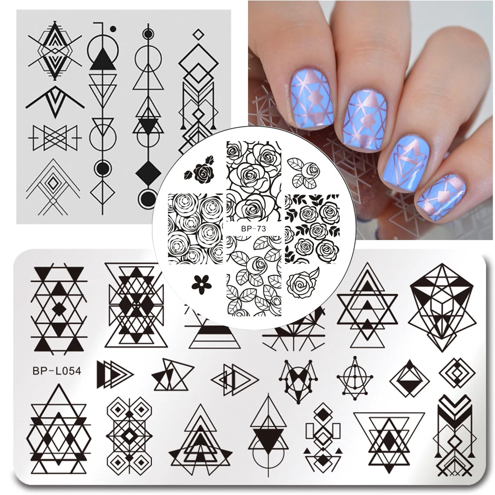 Nail Art Stamping Image Plates Geometric Patterns Rose Flower Rectangle Round Square Stamping Template Plate Manicure Stencil
Nail Art Stamping Image Plates Geometric Patterns Rose Flower Rectangle Round Square Stamping Template Plate Manicure Stencil