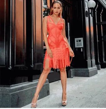 New Style Diamonds Sleeveless Bandage Tassel Mini Dress Sexy Women Night Club Evening Bodycon V-neck Backless Dresses Wholesale
New Style Diamonds Sleeveless Bandage Tassel Mini Dress Sexy Women Night Club Evening Bodycon V-neck Backless Dresses Wholesale