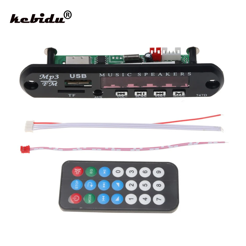 kebidu DC 5V 12V Car AUX 3.5MM MP3 Module Decoder Board TF FM Radio Audio Micro USB Power Supply For Car Remote Music Speaker
kebidu DC 5V 12V Car AUX 3.5MM MP3 Module Decoder Board TF FM Radio Audio Micro USB Power Supply For Car Remote Music Speaker