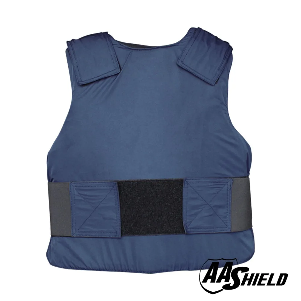 

AA Shield Ballistic Suit Body Armour Vest Comfortable Bullet Proof Aramid Core Insert Safety M/L Dark Blue Level NIJ IIIA &HG2