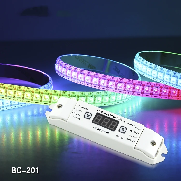 BC-201 WS2812B WS2811 WS2801 SK6812 RGB RGBW светодио дный RF контроллер пикселей DC5-24V вход с