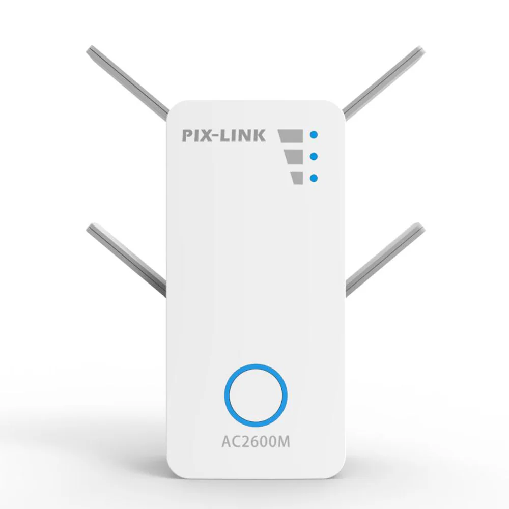 PIXLINK Wireless-AC Dual Band 2600Mbps WIfi Range Extender Repeater AP LV-AC10 4x4 MU-MIMO Beamforming Technology up to 2.6Gbps
PIXLINK Wireless-AC Dual Band 2600Mbps WIfi Range Extender Repeater AP LV-AC10 4x4 MU-MIMO Beamforming Technology up to 2.6Gbps