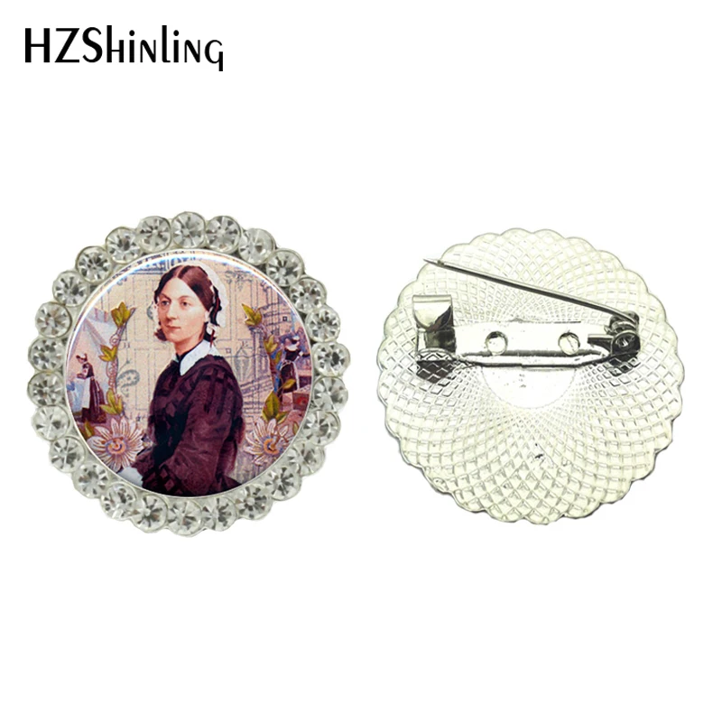2017 New Glass Wedding Brooch Florence Nightingale Crystal Pin Brooch The Lady With The Lamp Breastpin Round Pins Gift Women Men 
2017 New Glass Wedding Brooch Florence Nightingale Crystal Pin Brooch The Lady With The Lamp Breastpin Round Pins Gift Women Men
