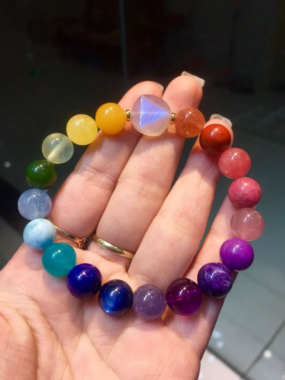 10mm Natural Rainbow Different Mixed Stone Chalcedony Tanzanite Larimar Amethyst Amber Lapis Charoite Beads Bracelet Certificate
10mm Natural Rainbow Different Mixed Stone Chalcedony Tanzanite Larimar Amethyst Amber Lapis Charoite Beads Bracelet Certificate