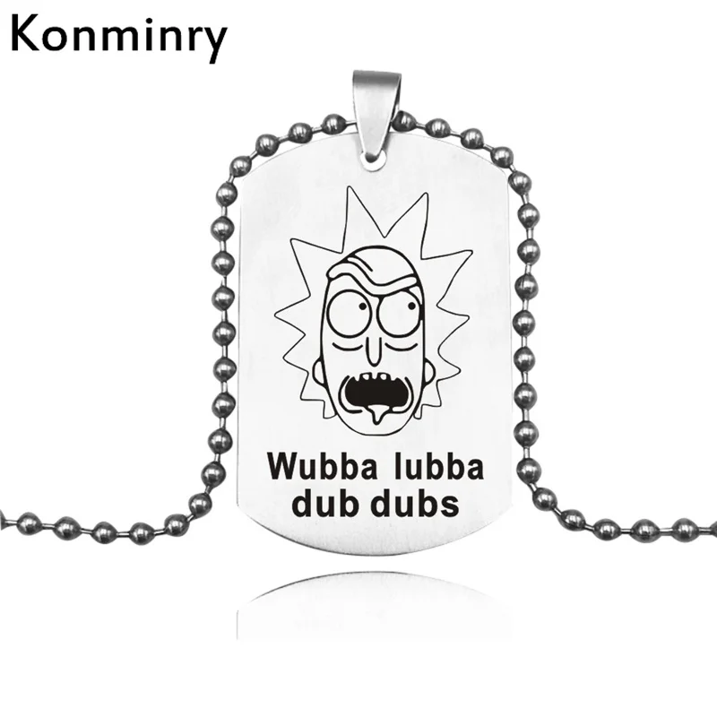 Konminry Rick And Morty Stainless Steel Square Necklace Hot Anime Funny Face Cartoon Metal Pendant Beads Necklace For Women Men
Konminry Rick And Morty Stainless Steel Square Necklace Hot Anime Funny Face Cartoon Metal Pendant Beads Necklace For Women Men