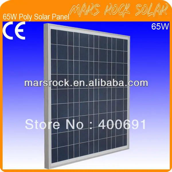 65W 18V Poly Photovoltaic Solar Panel Module with Aluminum Alloy Frame, 3.2mm Tempered Glass, 36 A Grade Solar Cells, Promotion
65W 18V Poly Photovoltaic Solar Panel Module with Aluminum Alloy Frame, 3.2mm Tempered Glass, 36 A Grade Solar Cells, Promotion