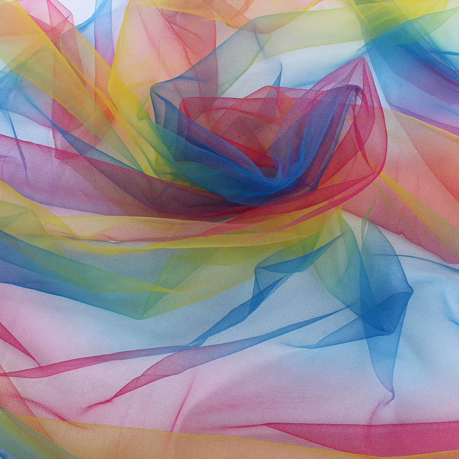 Multicolor Rainbow Net Yarn Fabric soft Tulle Fabric Children Tutu Skirt Dancer DIY Decor 150cm by Yard
Multicolor Rainbow Net Yarn Fabric soft Tulle Fabric Children Tutu Skirt Dancer DIY Decor 150cm by Yard