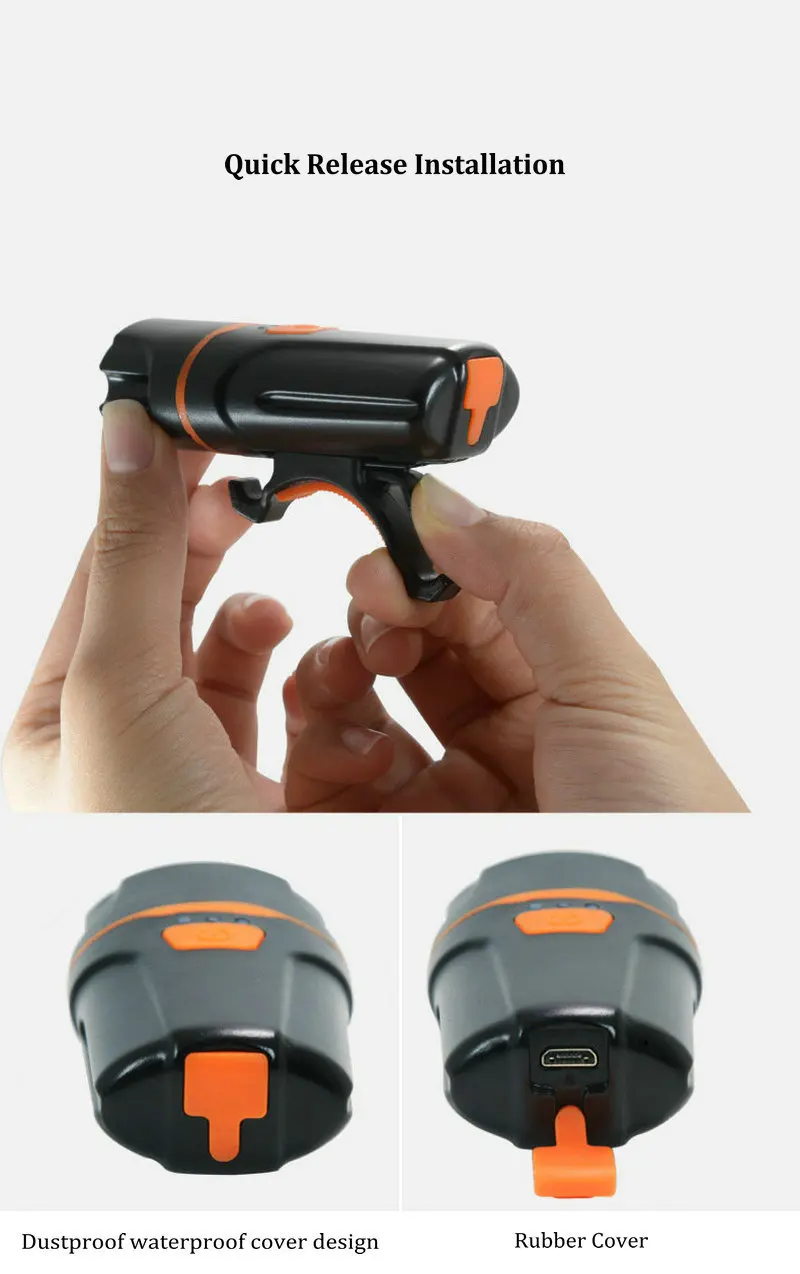 Bicycle light Sets Waterproof LED Rear Tail Safety Warning Cycling Light 1200 Lumens USB Rechargeable Headlight Front Light Sets (7)