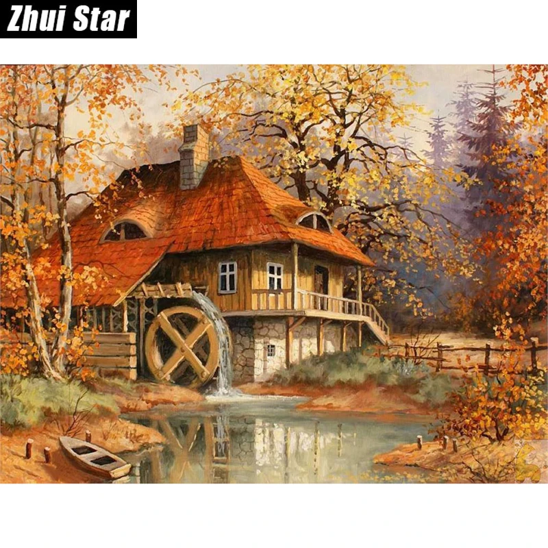 5D DIY Diamond Painting "Autumn Hut Scenic" Embroidery Full Square Diamond Cross Stitch Rhinestone Mosaic Painting Decor Gift
5D DIY Diamond Painting "Autumn Hut Scenic" Embroidery Full Square Diamond Cross Stitch Rhinestone Mosaic Painting Decor Gift