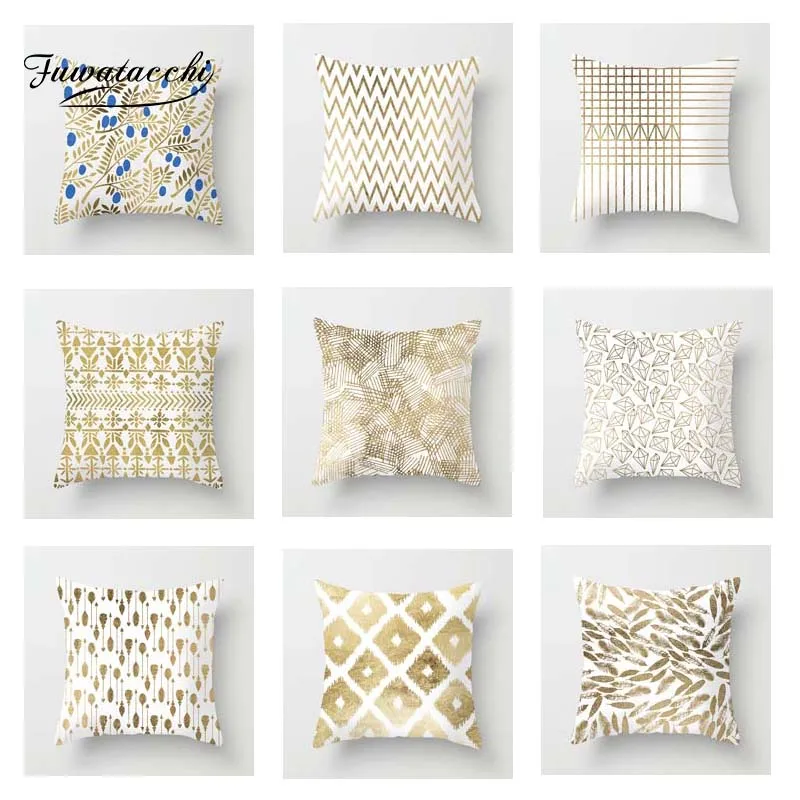 Fuwatacchi Bronzing Cushion Cover Golden White Soft Throw Pillow Cover Decorative Sofa Pillow Case Pillowcase
Fuwatacchi Bronzing Cushion Cover Golden White Soft Throw Pillow Cover Decorative Sofa Pillow Case Pillowcase
