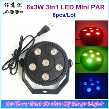 DJ Disco 6pcs x3W RGB 3In1 Mini LED Flat Par Can 6pcs RGB Multi Color LED Small Flat Slim Pumpkin PAR Light Auto Sound Control
DJ Disco 6pcs x3W RGB 3In1 Mini LED Flat Par Can 6pcs RGB Multi Color LED Small Flat Slim Pumpkin PAR Light Auto Sound Control