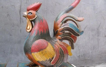 20"Regius Pure Bronze cloisonne Two Good luck Cock chanticleer rooster Pair
20"Regius Pure Bronze cloisonne Two Good luck Cock chanticleer rooster Pair